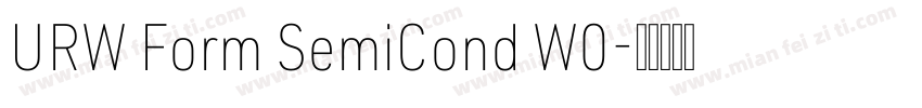 URW Form SemiCond W0字体转换